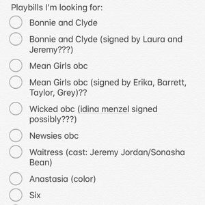 Looking for these playbills :)